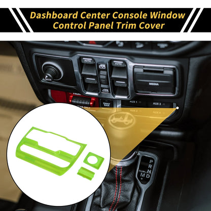 Dashboard Center Console Window Control Panel Cover for Jeep Wrangler (2018-2023)