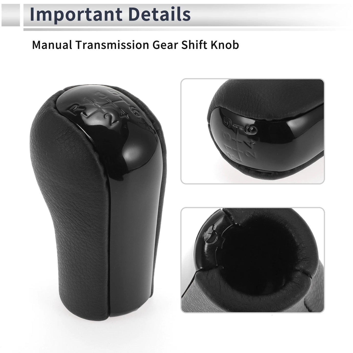 6 Speed Manual Gear Shift Knob for Toyota RAV4 (1992-2009) Plastic Faux Leather