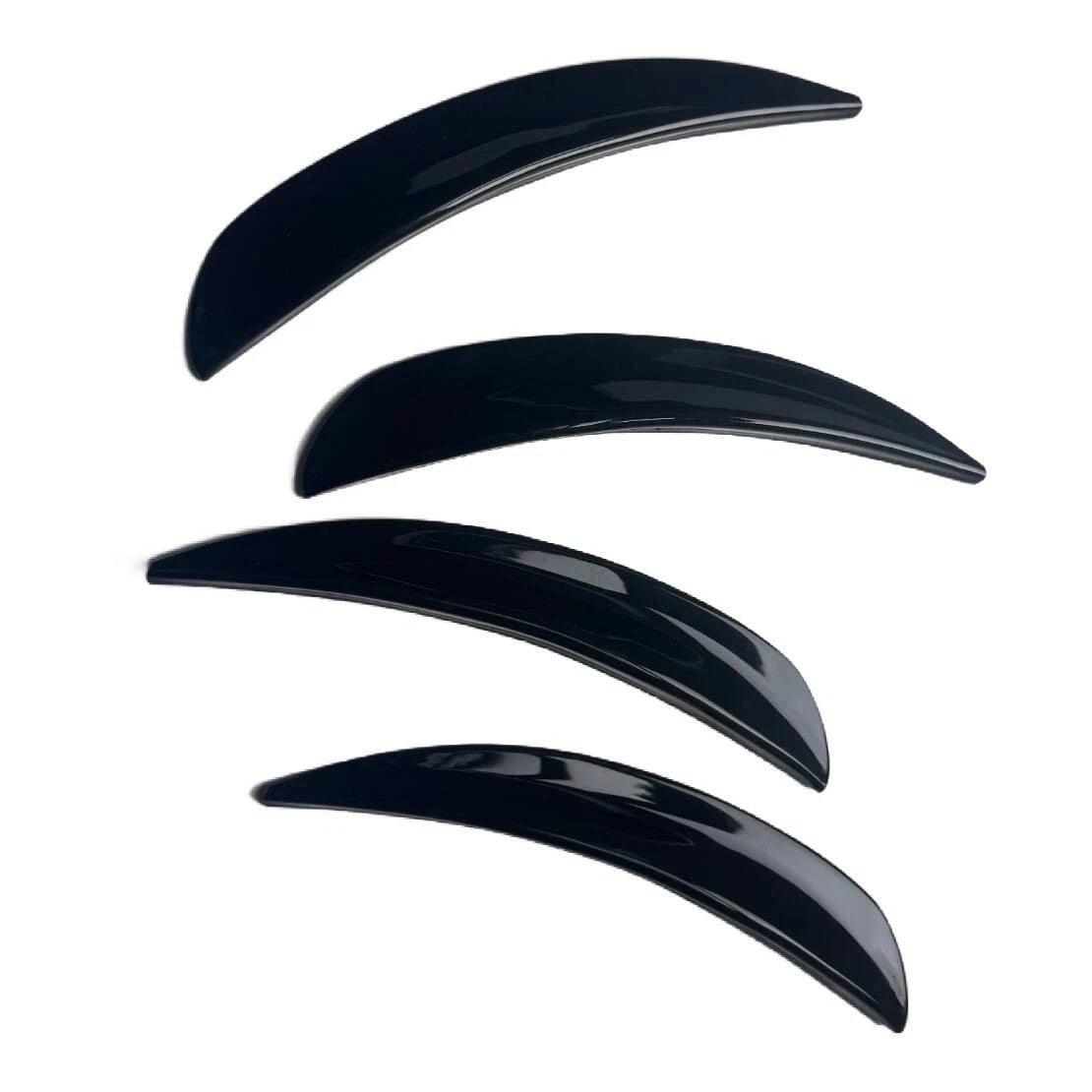 4 x Universal Black Wheel Eyebrow Arch Protector Lip Strips for Car & Truck