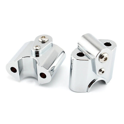Chrome Handlebar Risers Lift Clamp Adapters for BMW R 18 Classic (2022-2023)