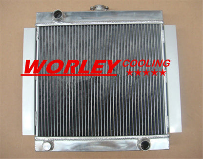3 Core Aluminum Radiator + Fan for Ford Escort Mk1 Mk2 RS2000 (1968-1980)