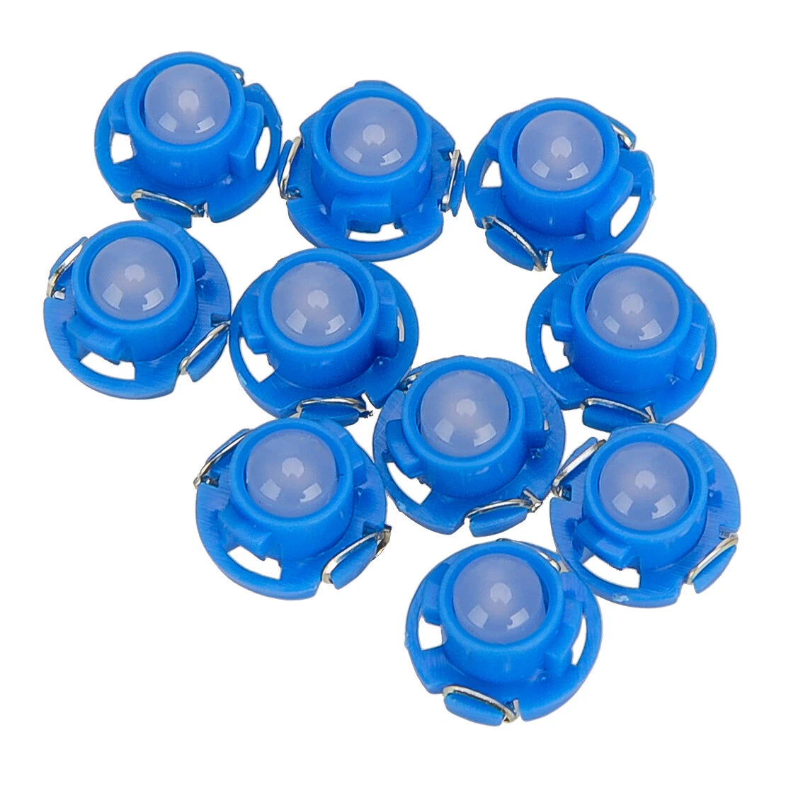 10 x Blue T4.7 Neo Wedge LED Bulbs for Car Instrument Dash Climate Control