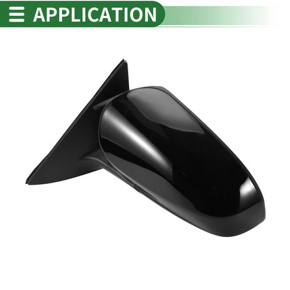 Left Side Door Mirror / 12-14 Manual Folding Black / Mirror for Toyota Camry (2012–2014)