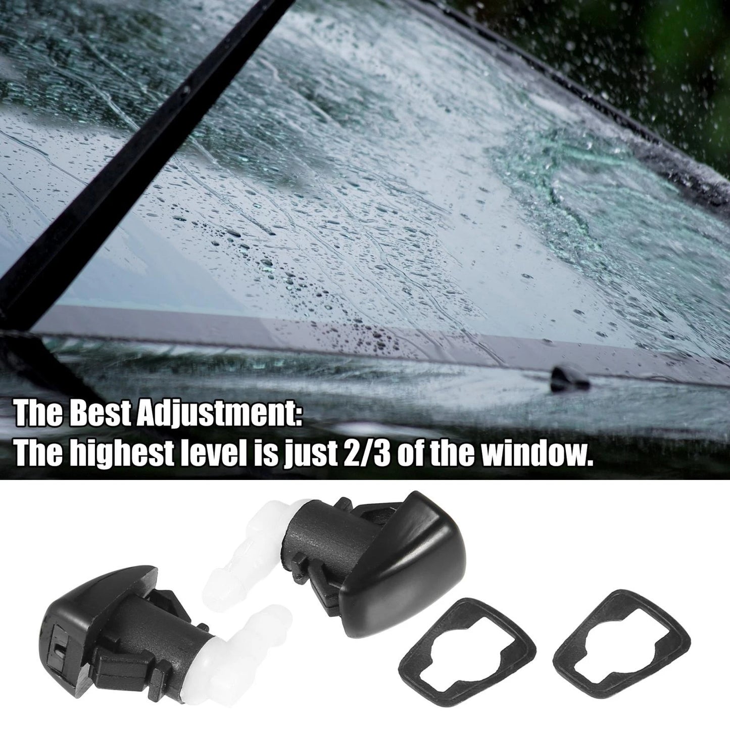 11 x Front Windshield Washer Nozzle Kit for Dodge Durango (2011-2019)