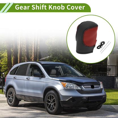 Gear Shift Knob Cover for Honda Civic 2022-2024 (1 Pc, Black Faux Leather)
