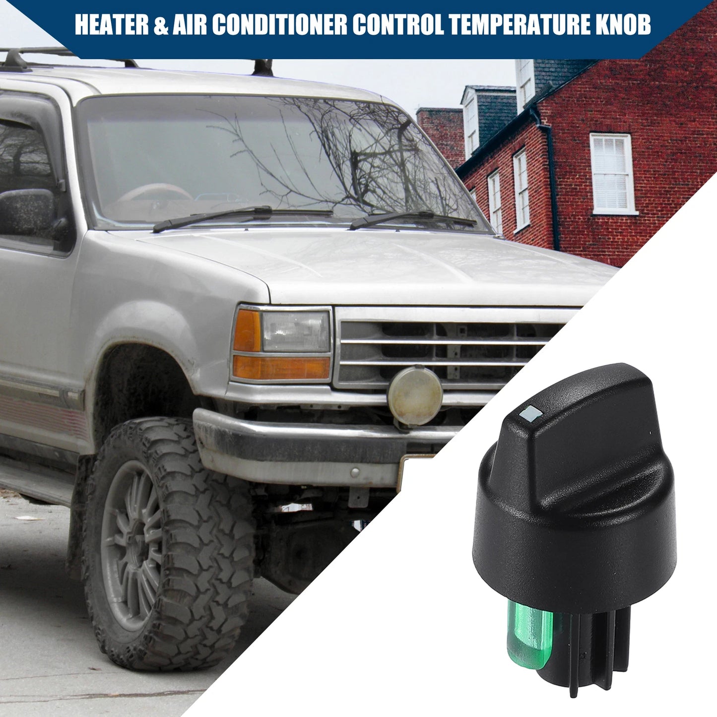 Air Conditioner Switch Knob for Ford E150 E250 (1993-1996) Plastic Black