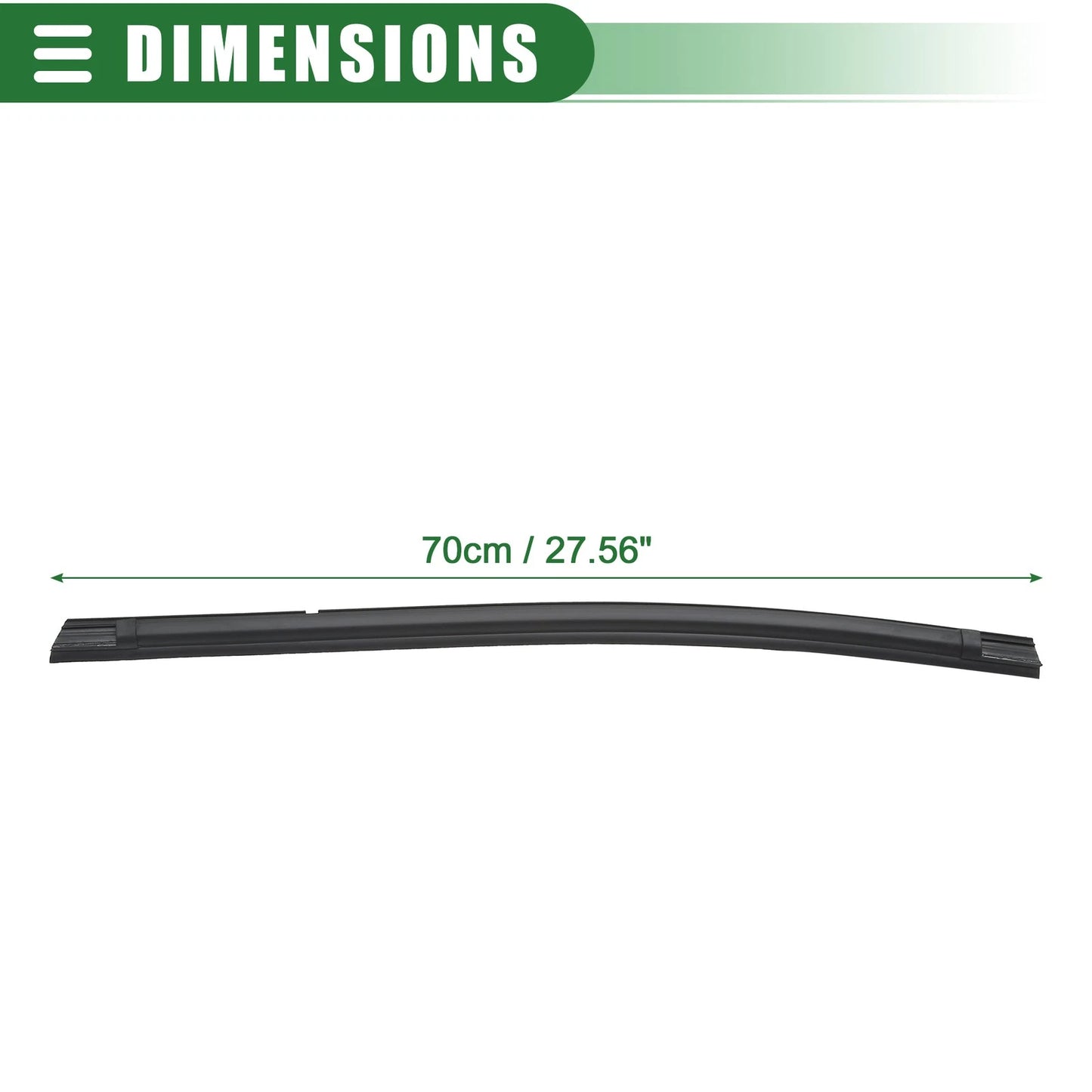 Rear Right Door Window Belt Weatherstrip for Toyota Tacoma (2005-2015) Black
