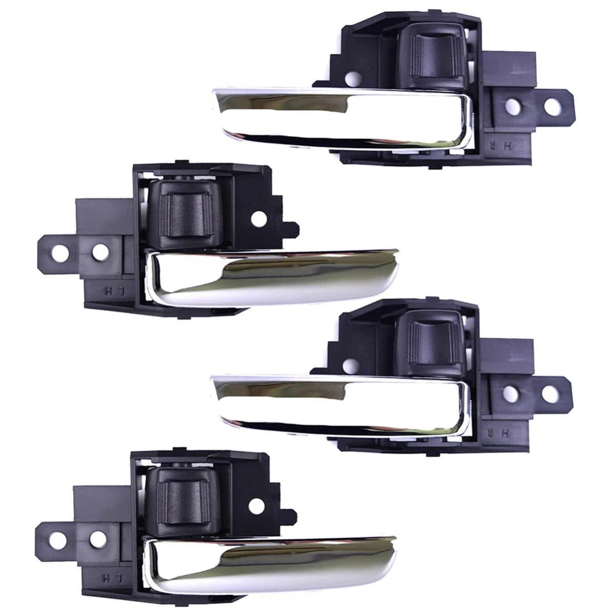 Interior Door Handle Chrome Set 4 Fits Mitsubishi Mirage Hatchback 2012-18 D09