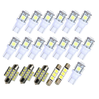 19 x White LED Dome Map Courtesy Lights for Honda Ridgeline (2006-2014)