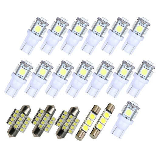 19 x White LED Dome Map Courtesy Lights for Honda Ridgeline (2006-2014)