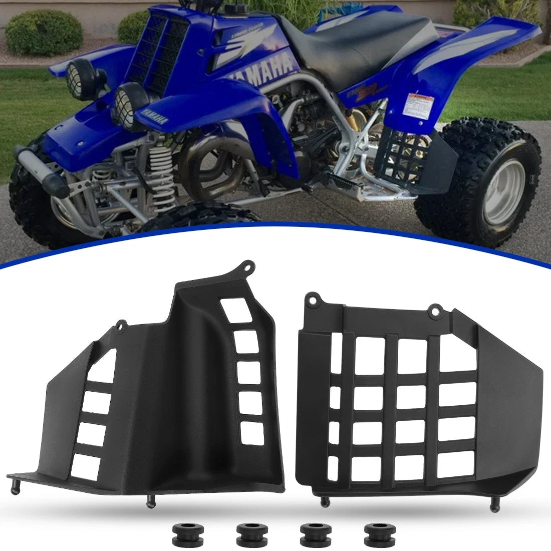 2 x Heel Guard Nerf Bar Plastic for Yamaha Banshee 350cc (1987–2006)