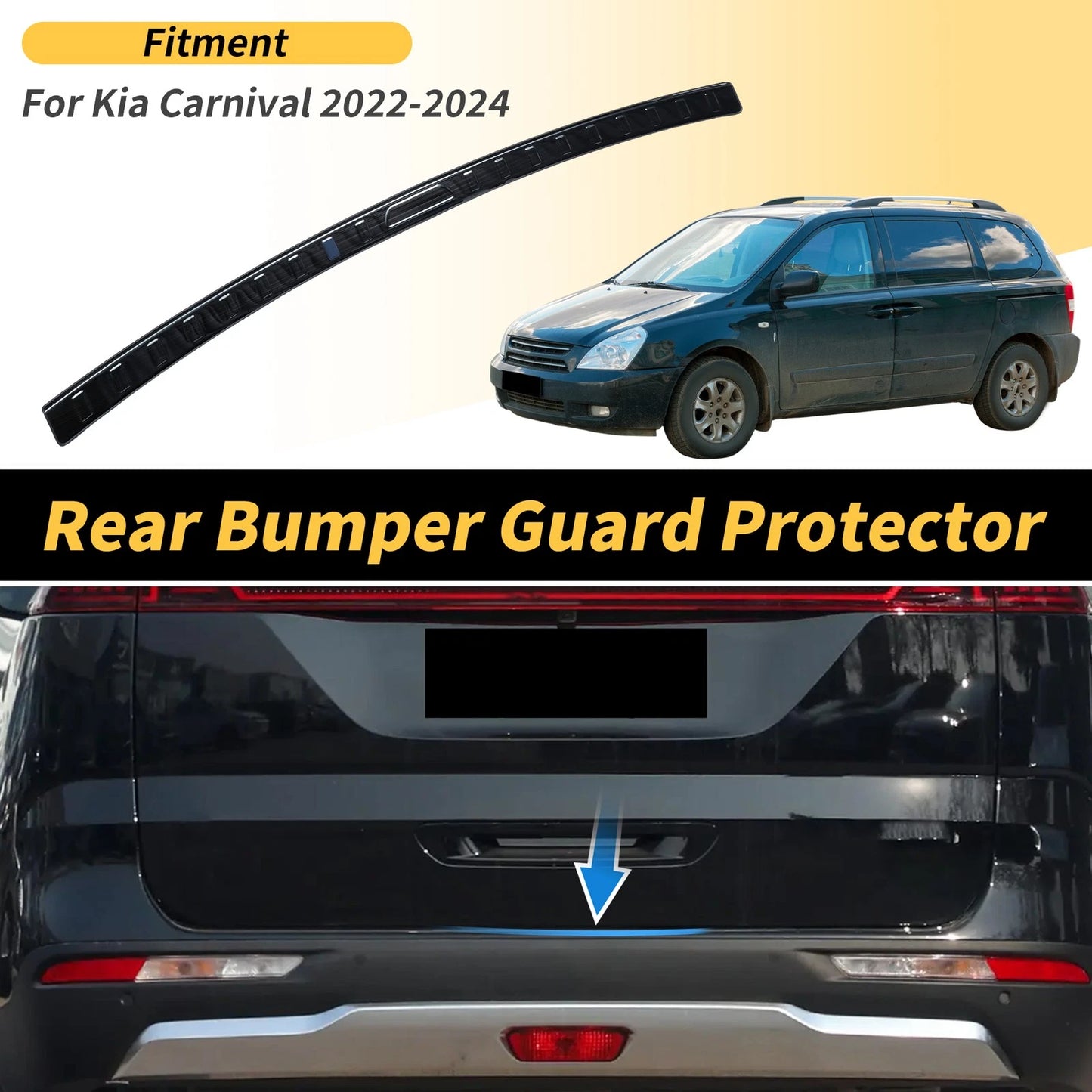 Bumper Guards 1 Pc for Kia Carnival (2022-2024) Titanium Tone