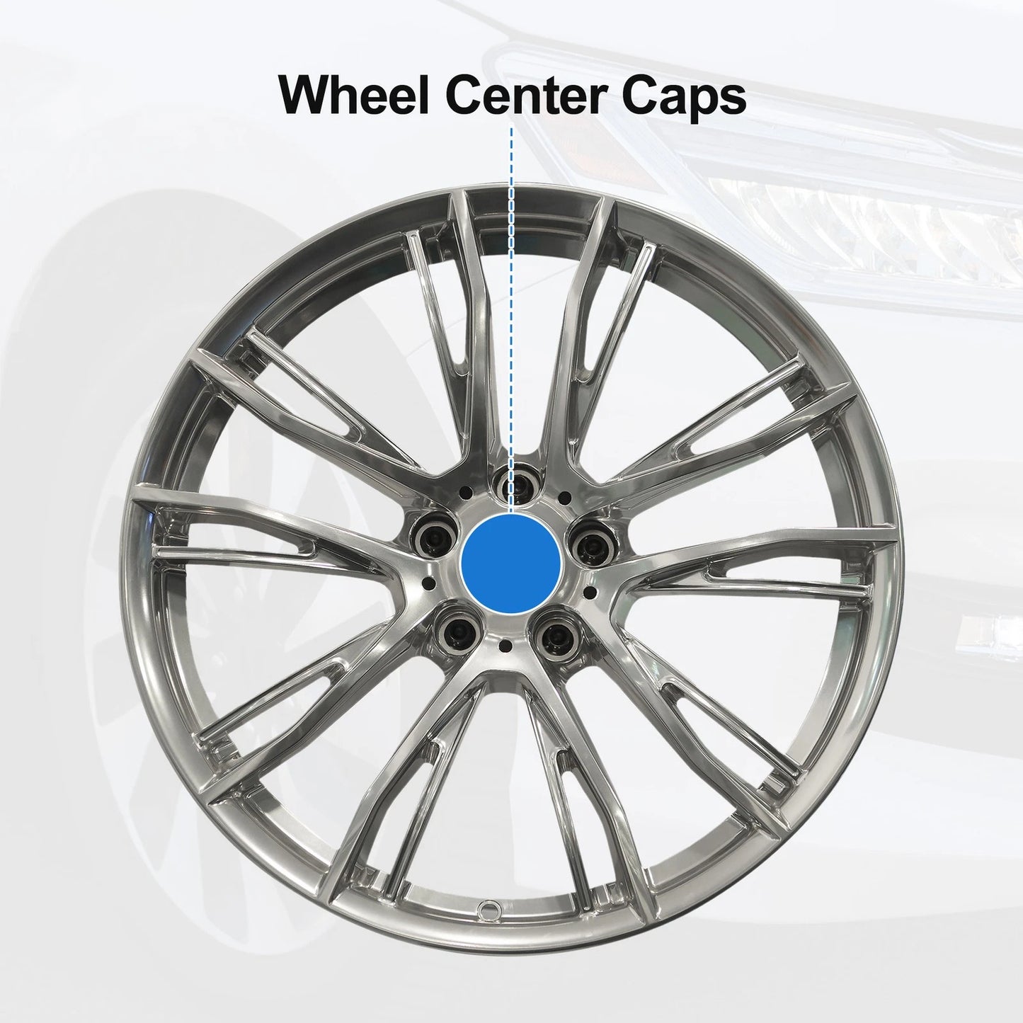 Wheel Center Caps for Lexus LX470 Silver Tone Plastic (2003-2007)