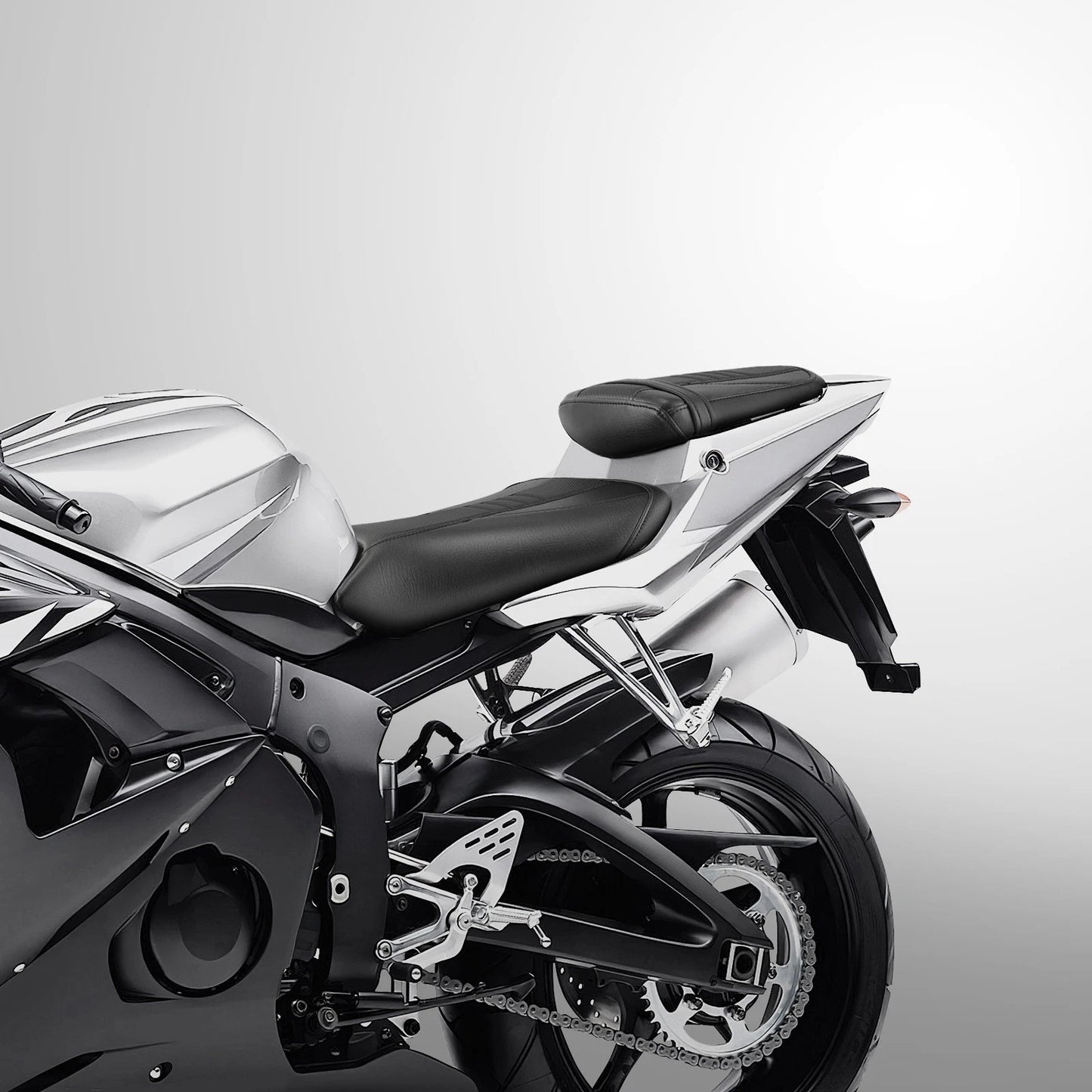 Black Rider & Passenger Seat for Yamaha YZF R6 (2003-2005) YZF R6S (2006-2009)
