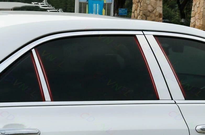 Chrome Window BC Pillar Post Cover Trim 6x for Cadillac ATS (2013–2019)