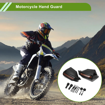 Set Universal Hand Guard Knuckle Protector Black PC Plastic for Motorcycles