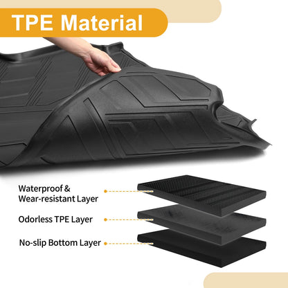 Cargo Liner Rear Trunk Mat for Toyota Corolla (2014-2019) Diamond Pattern TPE
