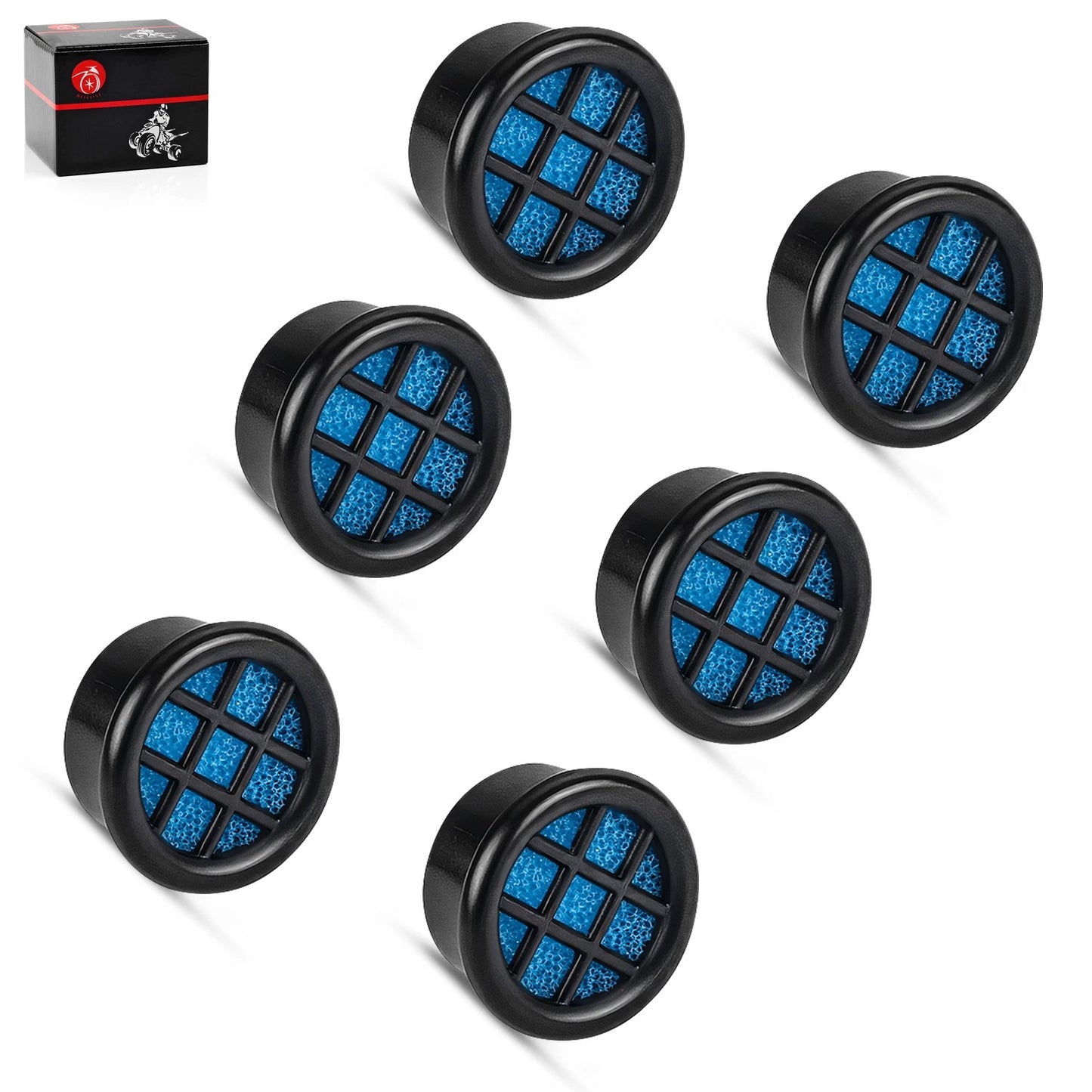 Air Box Filter Vents 6pcs for High Flow Air Filter Cover Cap ATV/UTV/Motorcycle