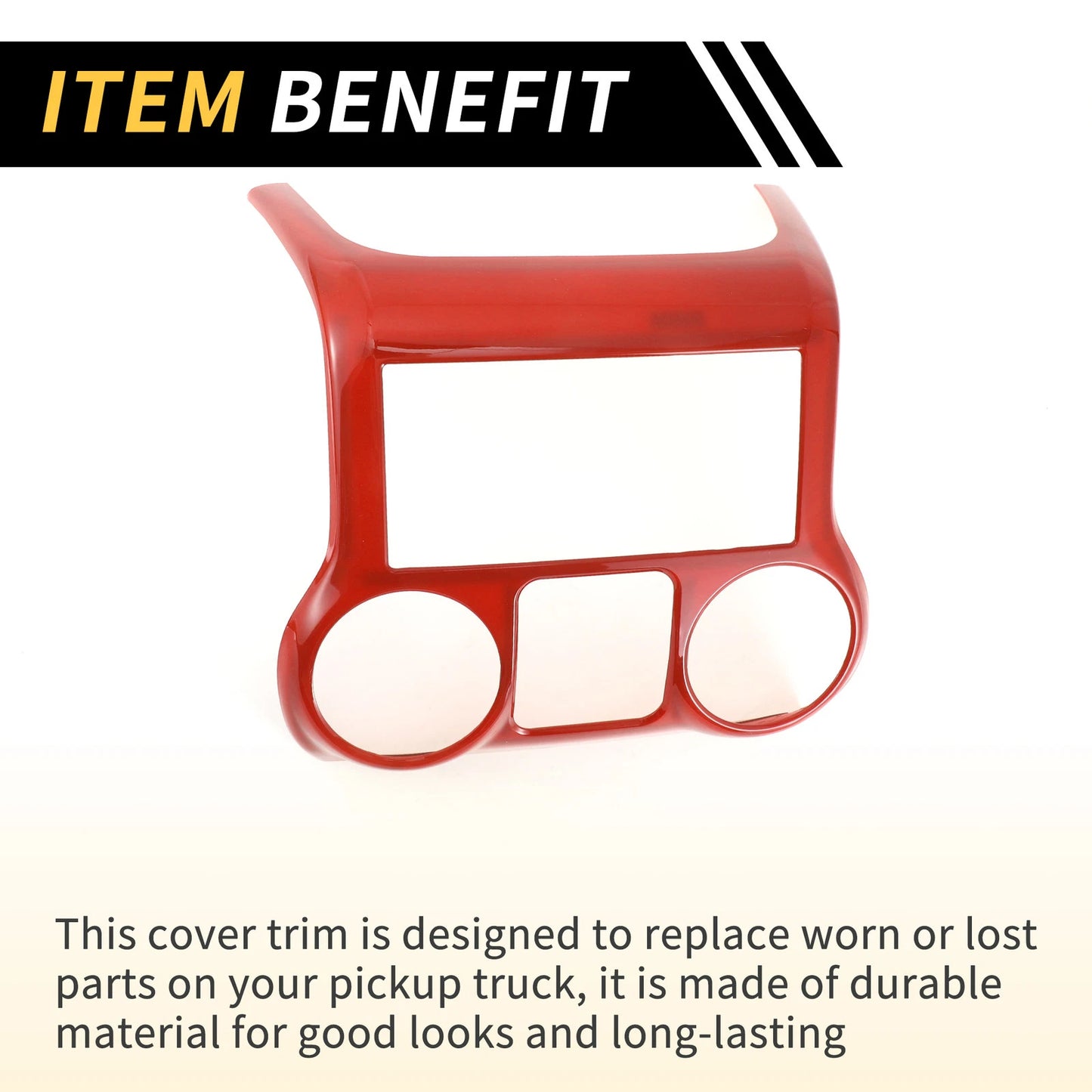 Central Console Dashboard Trim for Jeep Wrangler JK JKU (2011-2017) Red