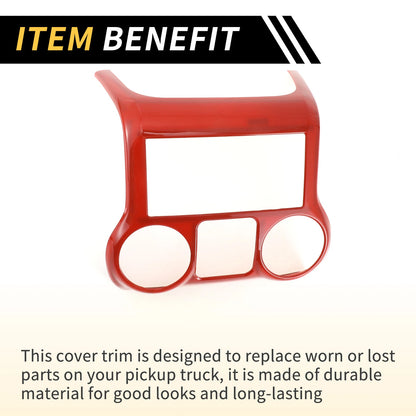 Central Console Dashboard Trim for Jeep Wrangler JK JKU (2011-2017) Red