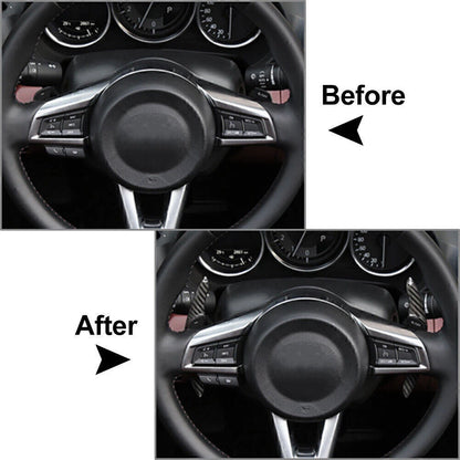 Carbon Fiber Paddle Shift Steering Wheel Shifter for Mazda CX-5, CX-3, 6 (2012-2023)