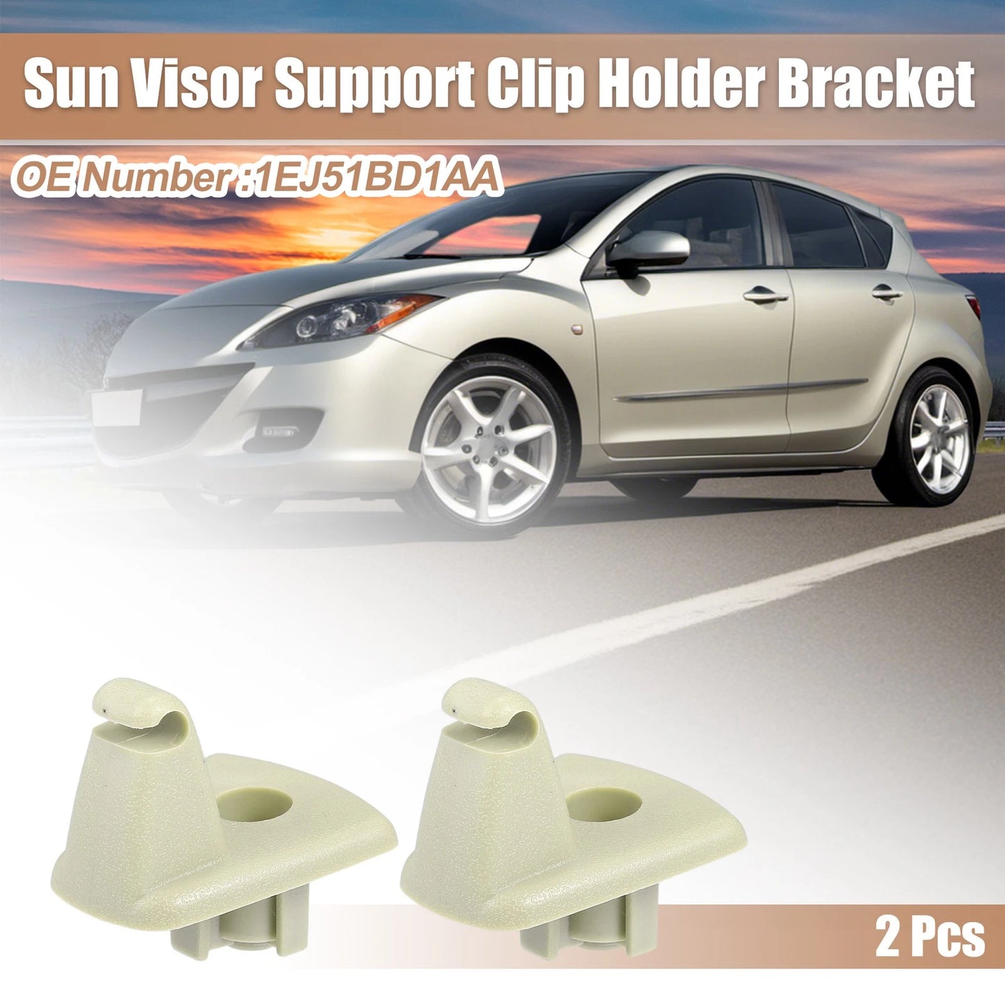 Beige Sun Visor Clip Retainer for Chrysler 300