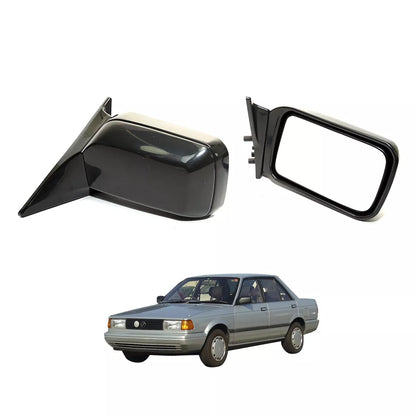 Black Door Mirror x2 for Nissan Sunny Sentra B12 Sedan 1985-1990