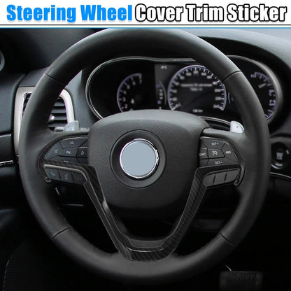 Carbon Fiber Steering Wheel Cover Trim for Jeep Grand Cherokee (2014-2020)