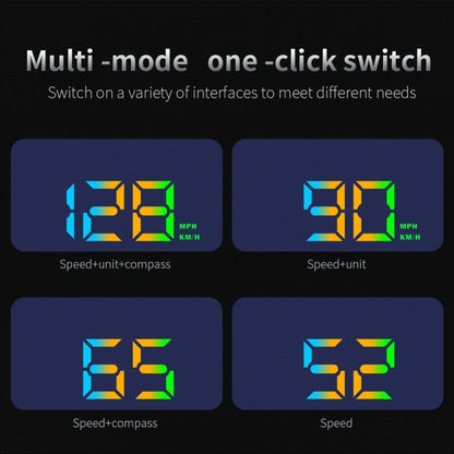GPS Heads Up Display HUD Digital Speedometer with Alarm Feature for Cars