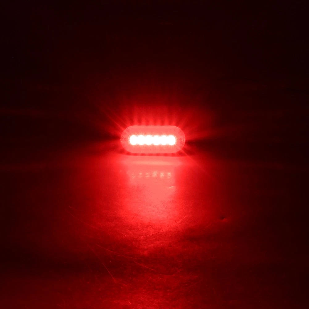 12V 6 x LED Underwater Red Light for Marine Boat - Waterproof Surface Mount