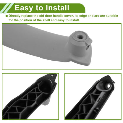 Door Panel Handle Pull Trim Cover for BMW X5 E70 2008-2013 (2 x Gray)