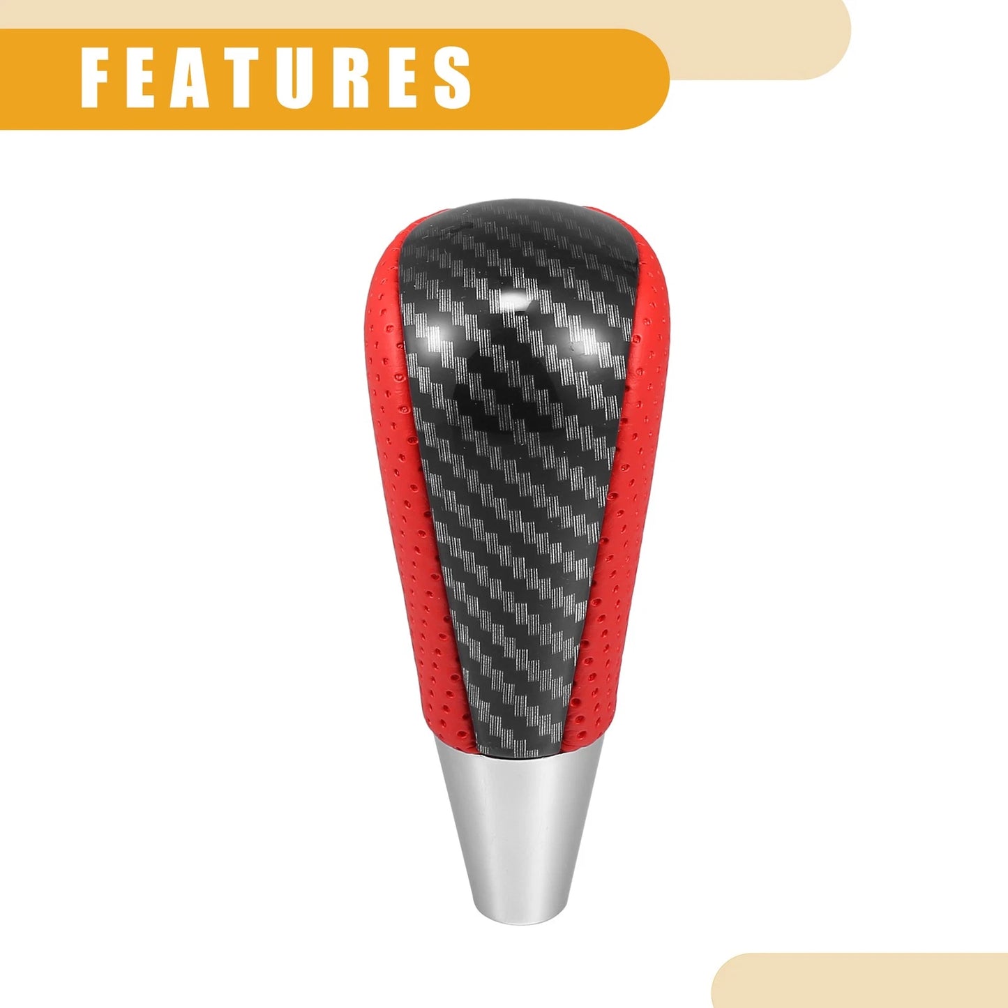 Gear Shift Knob for Toyota Yaris 2004-2018 - Auto Inner Shifter Red