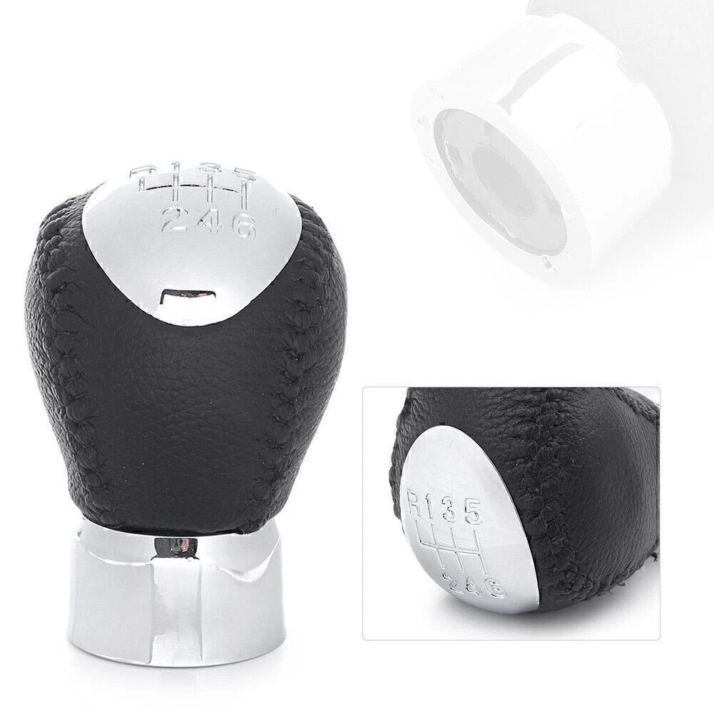 Leather Rear Shift Knob Gear Manual Shifter 6 Speed for Mazda 3 5 6 CX-5
