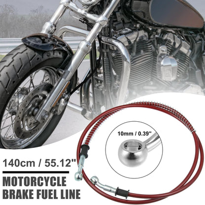 10mm Brake Clutch Oil Hose Fitting Ends 140cm for Motorcycle