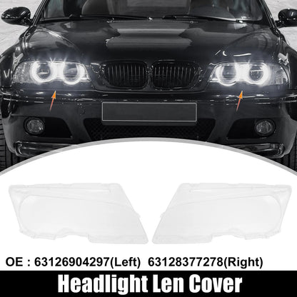 Front Headlight Lens Covers for BMW E46 2 x 1998-2002 2 Door