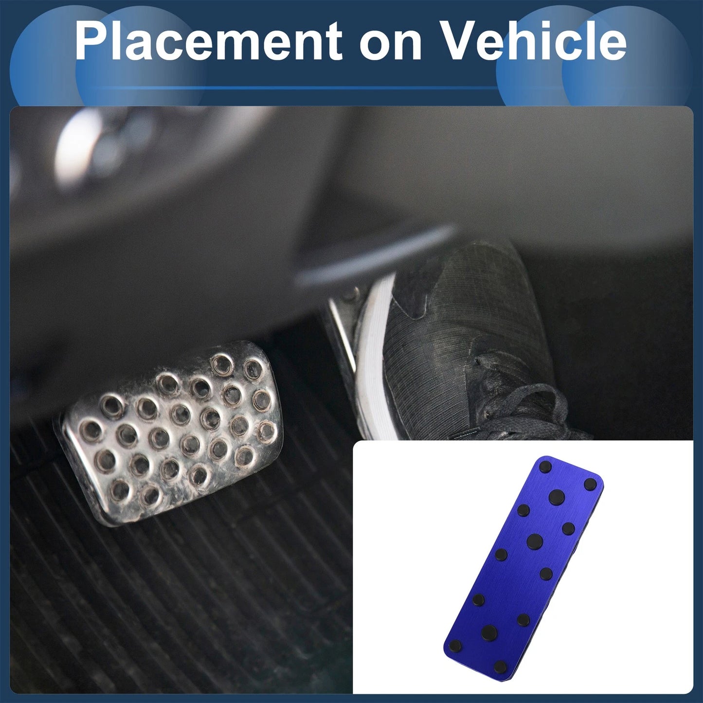 Aluminum Alloy Blue Footrest Pedal Cover for Subaru Forester (2003-2005)