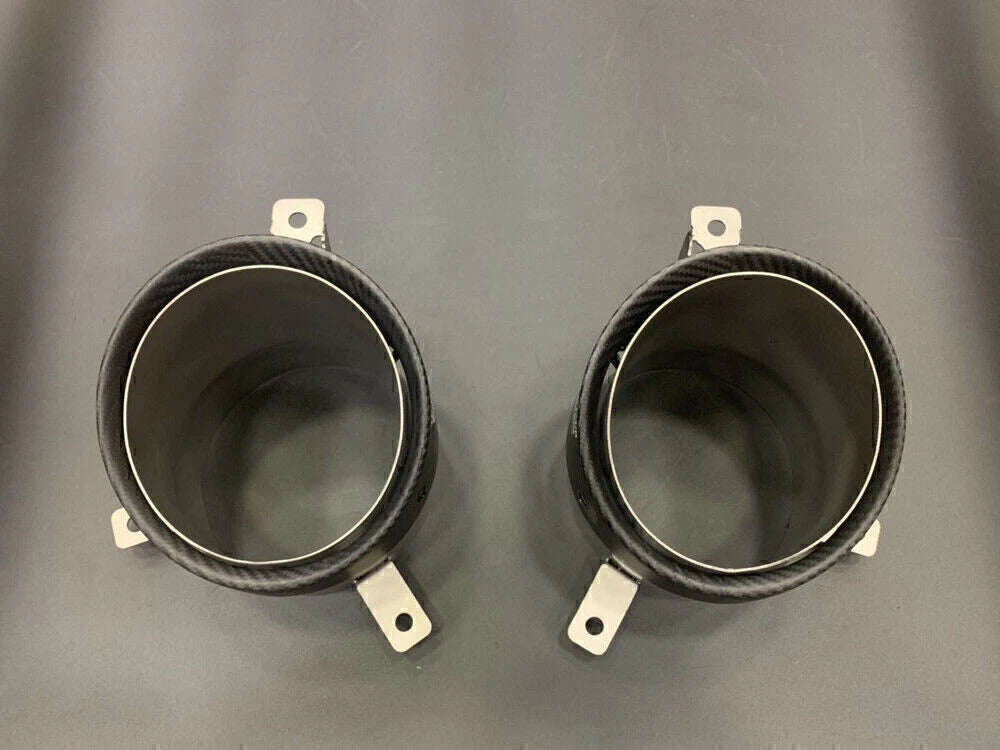 Rear Exhaust Tips 2 x Carbon Fiber for Audi R8 (2013-2015)