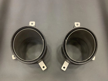 Rear Exhaust Tips 2 x Carbon Fiber for Audi R8 (2013-2015)