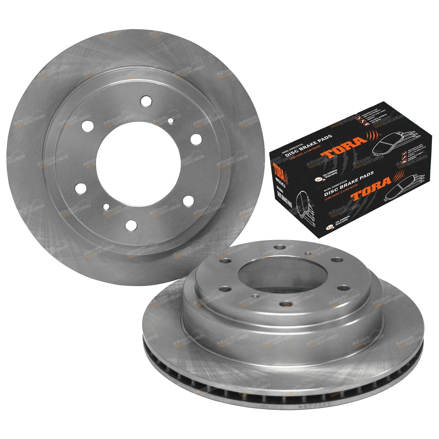 Rear Brake Rotors & Pads for Mitsubishi Pajero NM NP NS V6 4cyl (2000-2008)