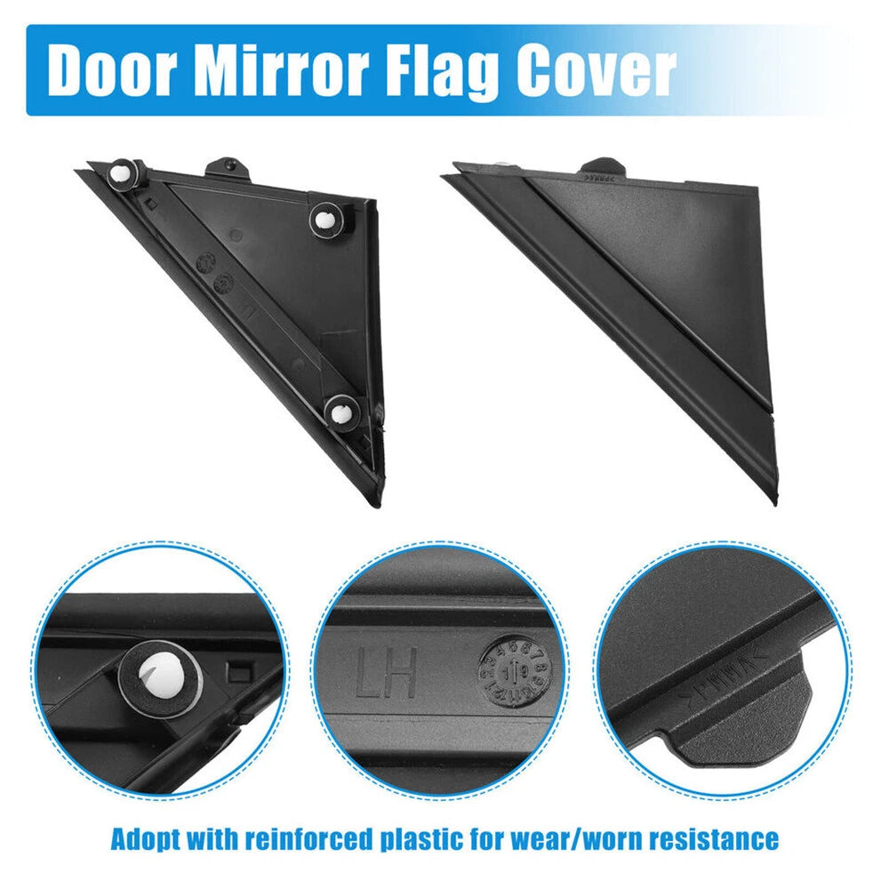 Car Door Mirror Flag Cover for 2012-2019 Fiat 500 (Left & Right)