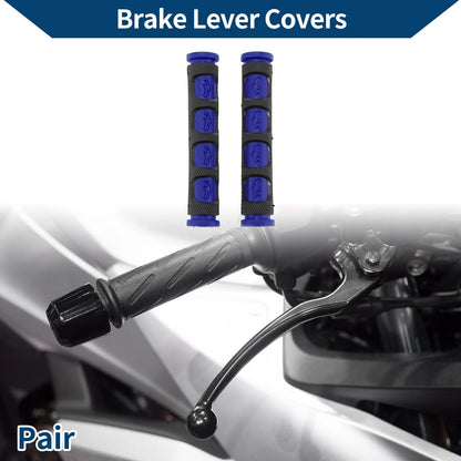 3/8" 10mm Brake Lever Cover Sleeve Blue 1 Pair for Motorcycle