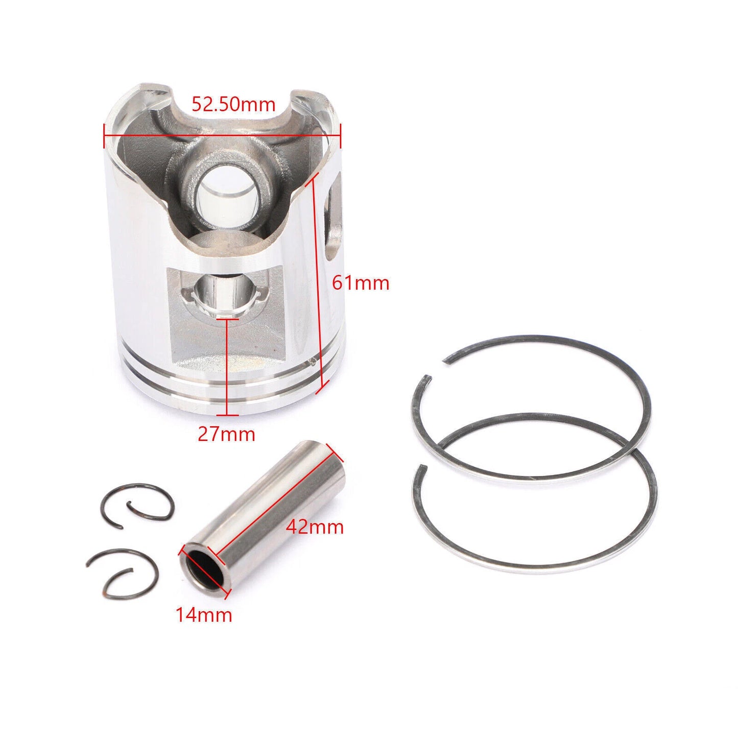 Piston Complete Kit 52.50mm for Yamaha YW YQ YN 100 BWS Aerox Neos Ovetto (2000-2023)
