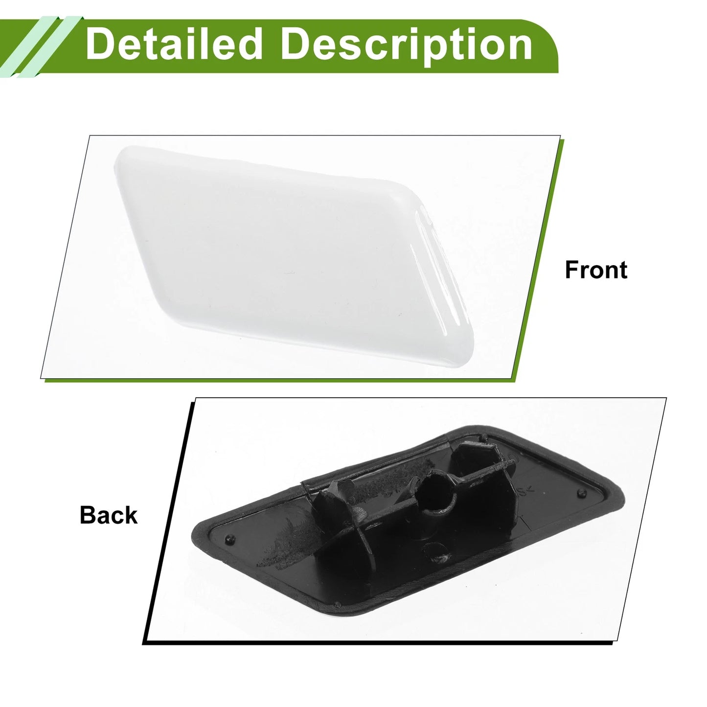 Front Right Washer Nozzle Cover for Toyota Camry (2009-2012) White