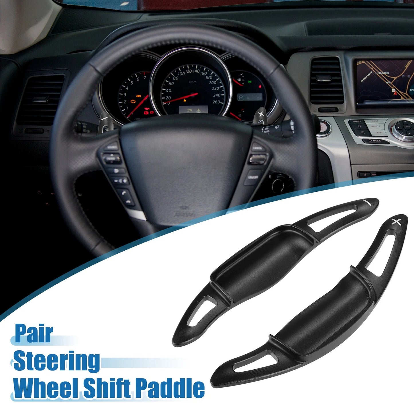 Steering Wheel Shift Paddle Covers for Toyota Camry (2018-2023) - Black 2 x