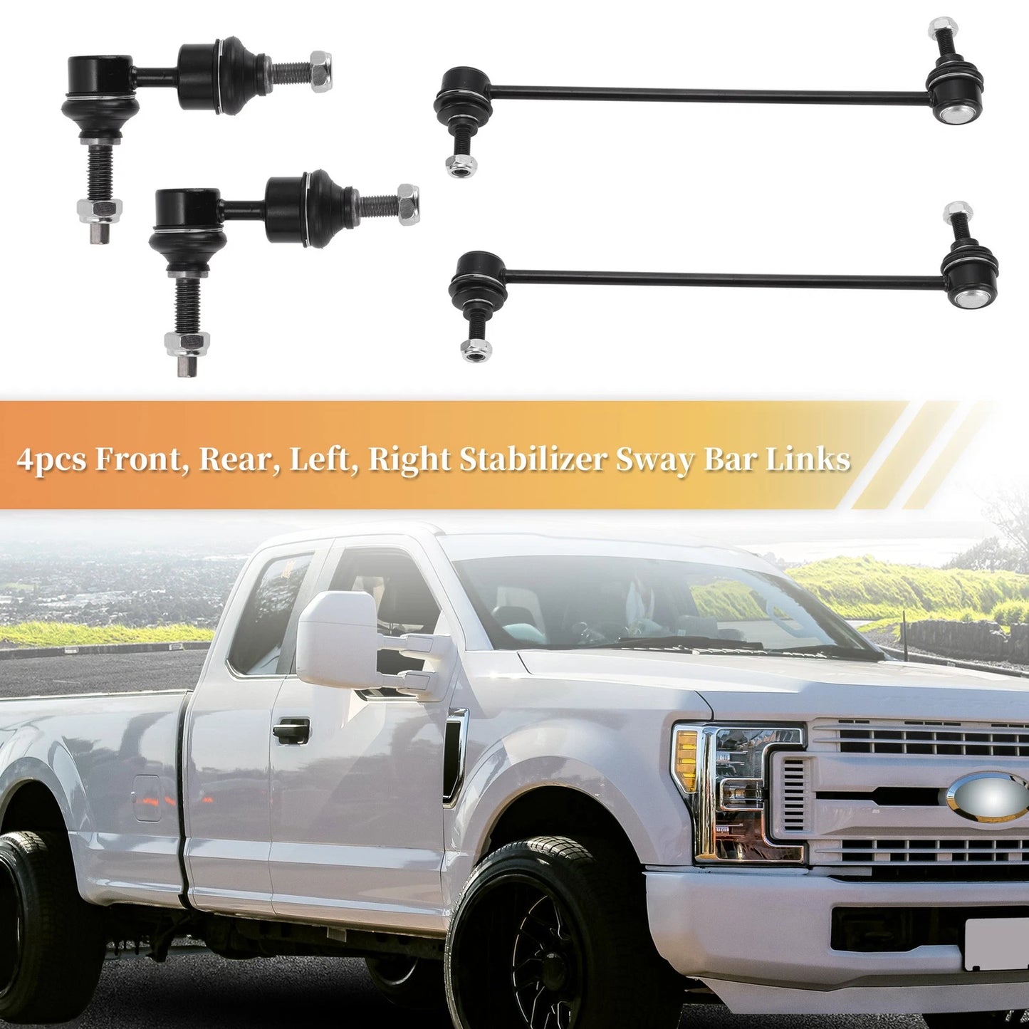 4 x Front Rear Stabilizer Sway Bar Links for Ford Focus, C-Max (2012-2018)