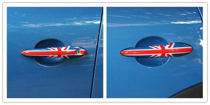 Pair Union Jack UK Flag Exterior Door Handle Cover Trim Fit for Mini Cooper R53
