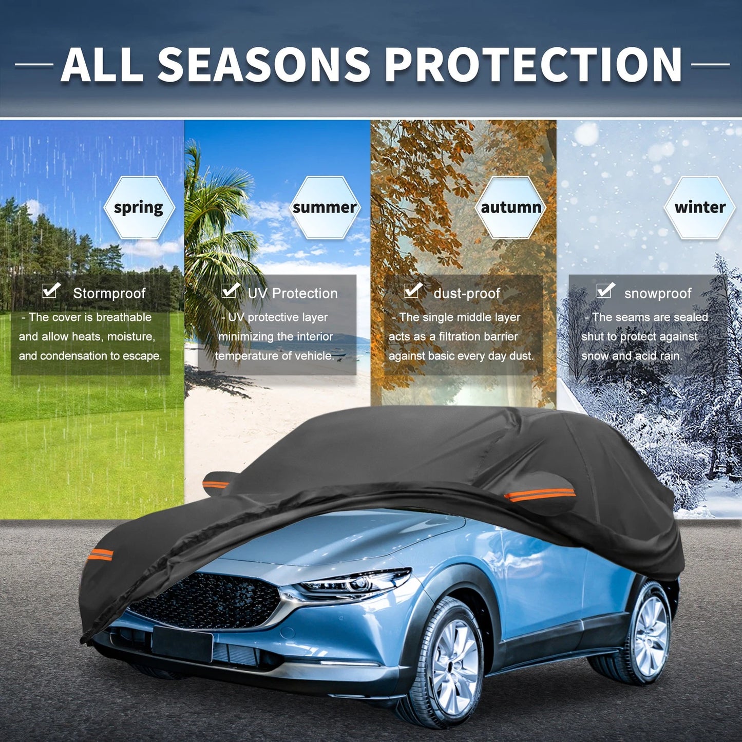 Waterproof Car Cover with Driver Door Zipper for Mazda CX-50 (2023)