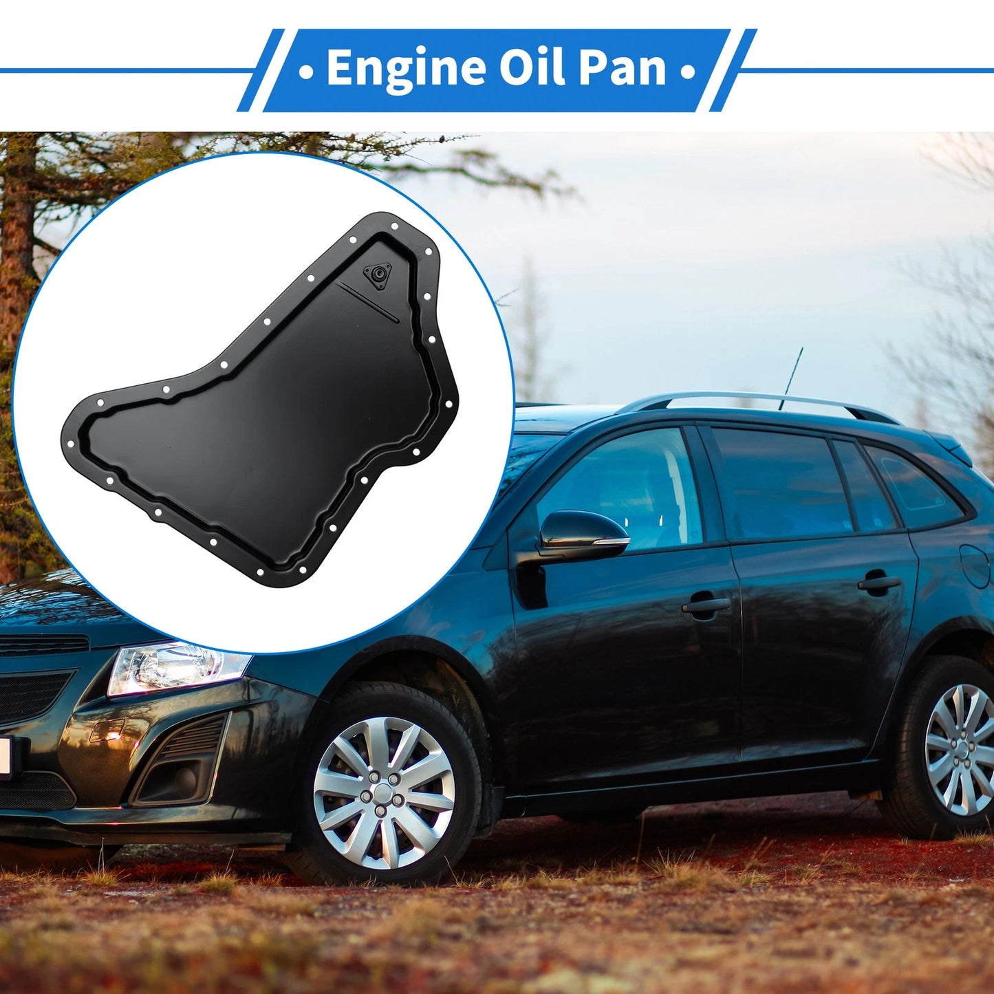 Engine Oil Pan for Chevrolet Impala (2000-2005) Steel Black