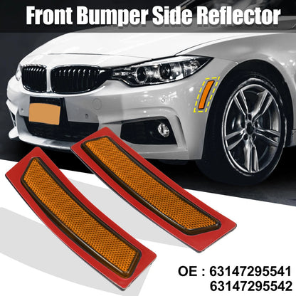 Front Bumper Reflectors  for BMW F30 340i Yellow (2012-2019)