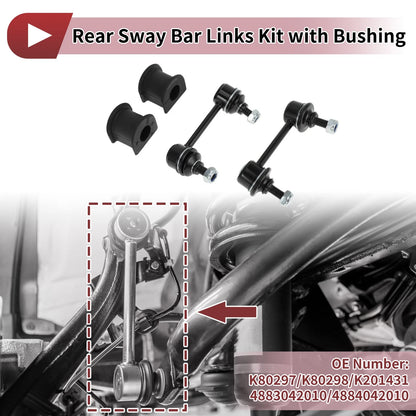 Rear Stabilizer Bar Links 2 x Bushing for Toyota RAV4 (2013-2018)